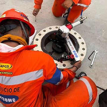 Konpayi Meksiken Samsung kolabore ak konpayi nou an, achte machin Portable Flange Facer nou an